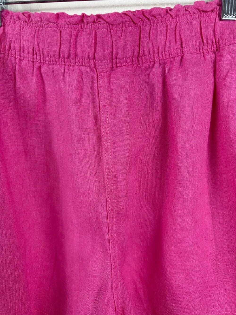 H&M Linen Shorts Pink Elastic Waist High Rise Summer NWOT Size L - Picture 5 of 13